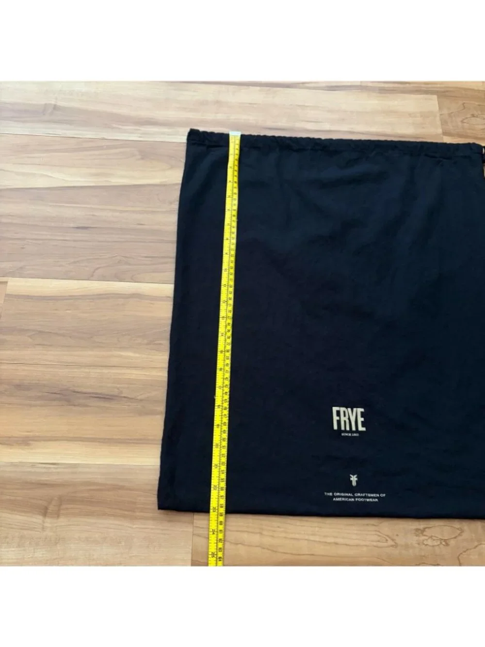 Frye 22” x 19” Large Black Drawstring Dust Bag Footwear EUC